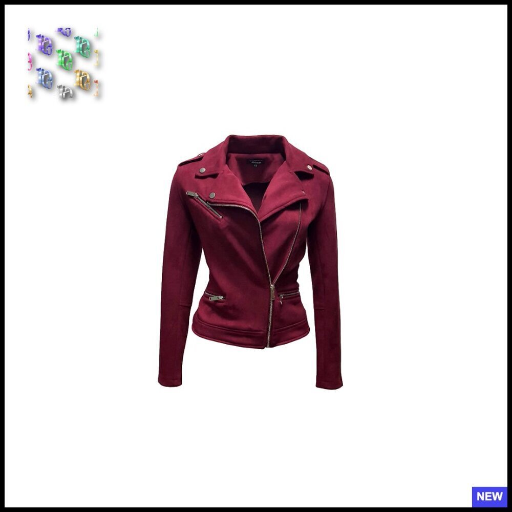 Faux Suede Jacket Long Sleeve Zipper Casual Outwear Classic Chic Fall Style